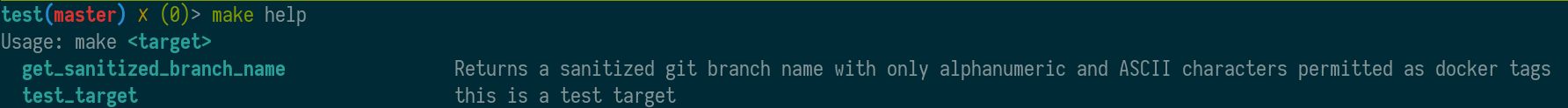 Example make help output
