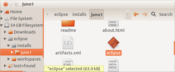 Eclipse Install Folder 2