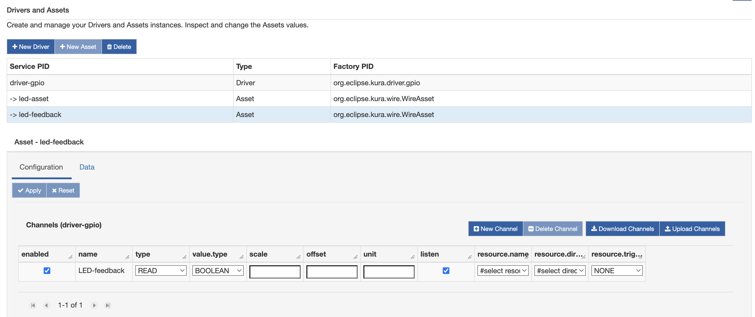 GPIO Example Led Feedback Asset