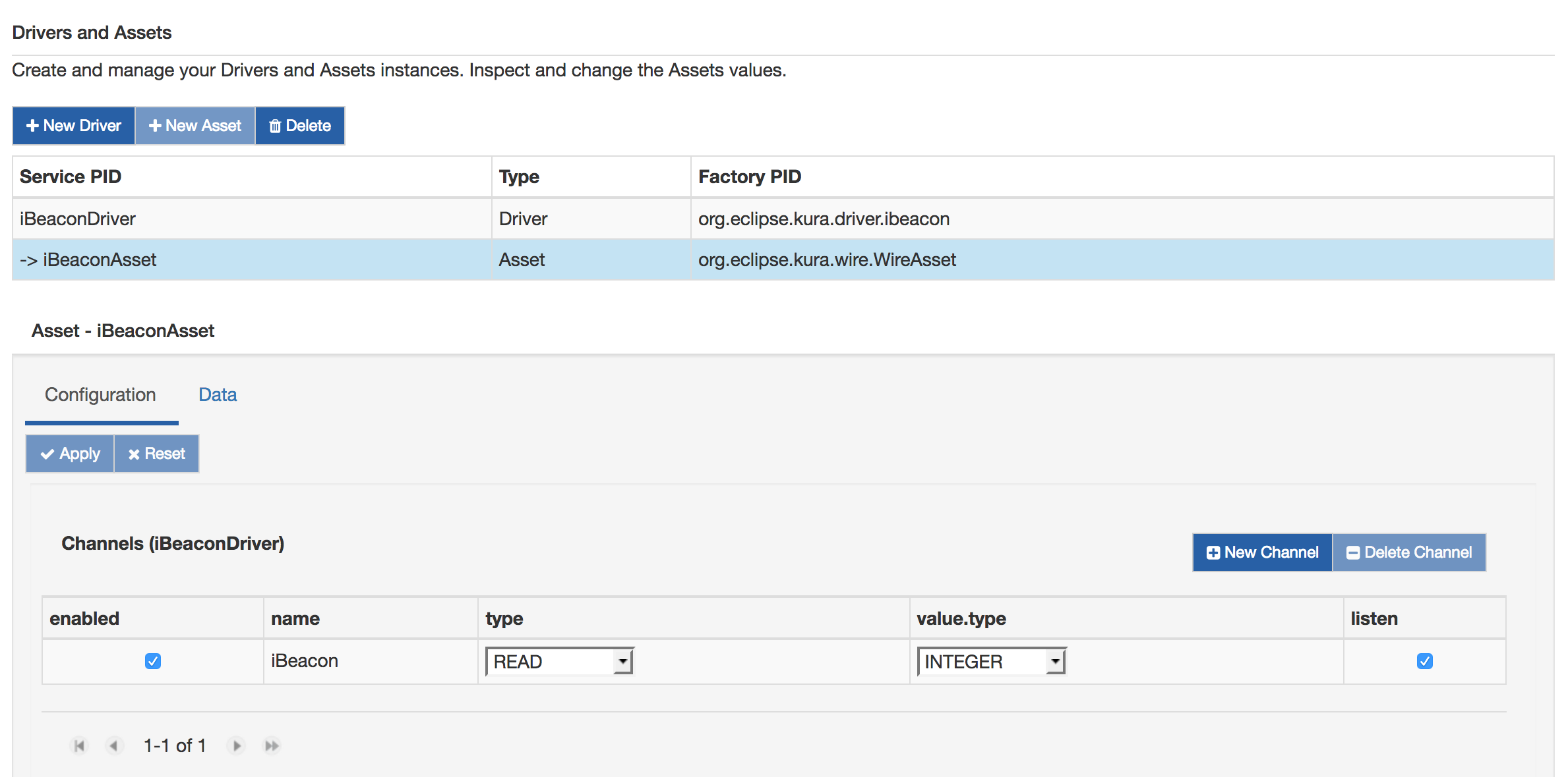 iBeacon Driver Configuration